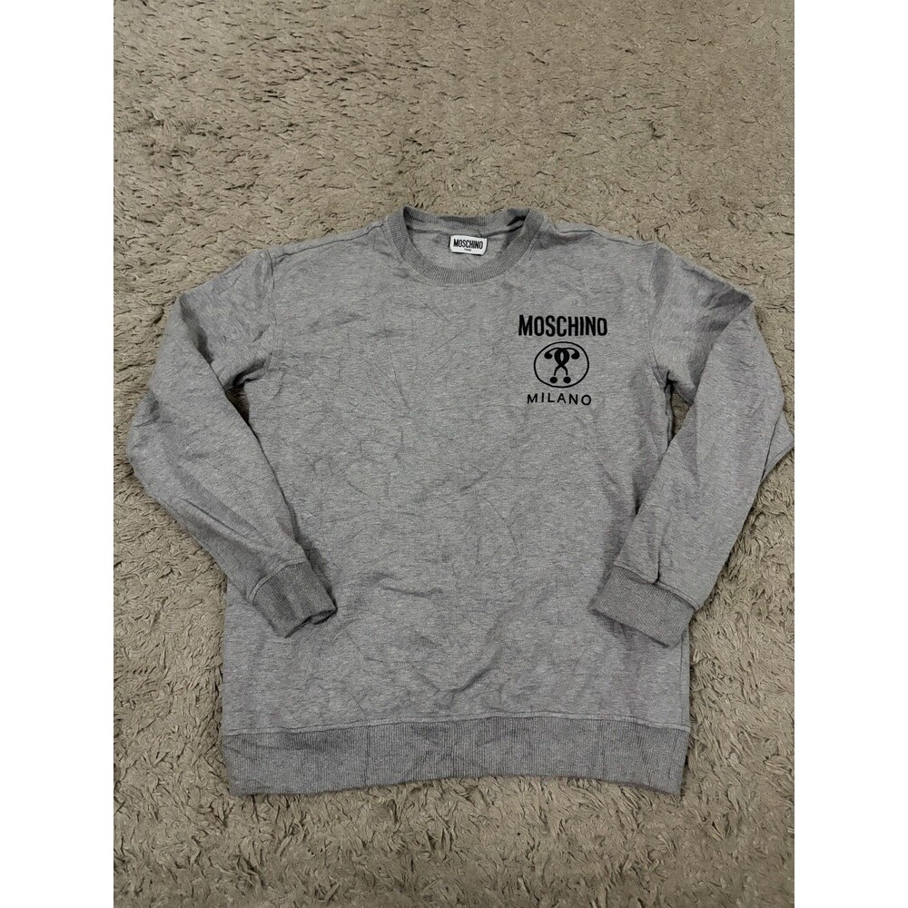 MOSCHINO Teen Girl's 14 Women's XS Logo Sweatshirt  Gray
